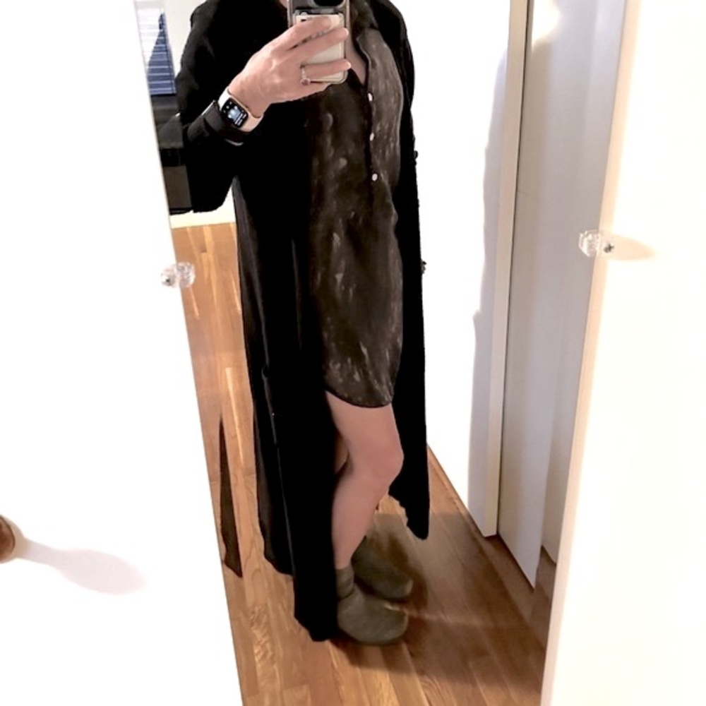 Cloth and Stone Olive Splattered Shirt Dress - Picture 9 of 13